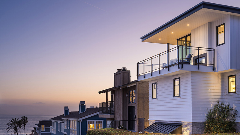 Front Facade 6th Street, Manhattan Beach home remodel - LMD Architecture Studio